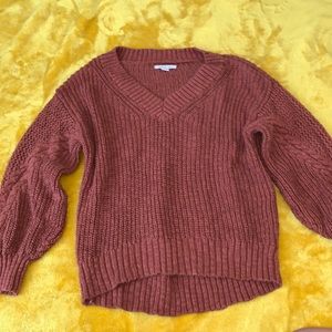 American Eagle burgundy brown color sweater